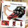 Opvouwbare Hondenwagen Met Reflecterende Strepen, Opbergmand En Kussen Voor Kleine Honden Tot 10 Kg 77x44x102cm Rood