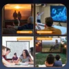 Projectiescherm In 4:3 formaat, Bioscoopscherm, Presentatieoppervlak Voor Thuis Of Kantoor, Zwart