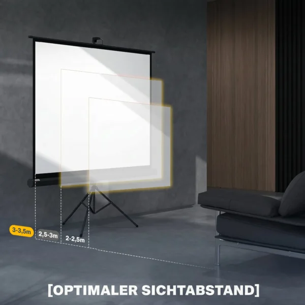 Projectiescherm In 4:3 formaat, Bioscoopscherm, Presentatieoppervlak Voor Thuis Of Kantoor, Zwart