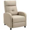 Relaxstoel Met Ligfunctie, Uitschuifbaar Voetgedeelte, Pocketvering, Tot 150 Kg, Beige
