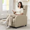 Relaxstoel Met Ligfunctie, Uitschuifbaar Voetgedeelte, Pocketvering, Tot 150 Kg, Beige