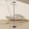 RGB Uplighter Staande Lamp, Dimbare Lamp Met Afstandsbediening & Touch Bediening, 350° Draaibare Kop, Zwart