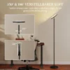 RGB Uplighter Staande Lamp, Dimbare Lamp Met Afstandsbediening & Touch Bediening, 350° Draaibare Kop, Zwart