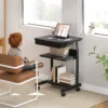 Rolbureau Met Lade En Planken, 4 Wielen, Compact, Spaanplaat, Metaal