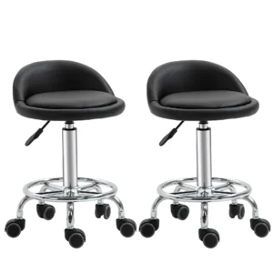 Rolkruk Met Rugleuning 57 72 Cm In Hoogte Verstelbaar Draaikruk Voor Kantoor Salon Massage