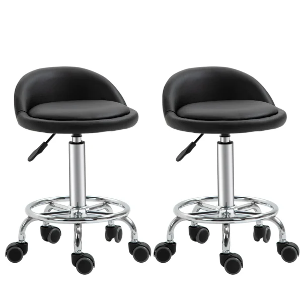 Rolkruk Met Rugleuning 57 72 Cm In Hoogte Verstelbaar Draaikruk Voor Kantoor Salon Massage