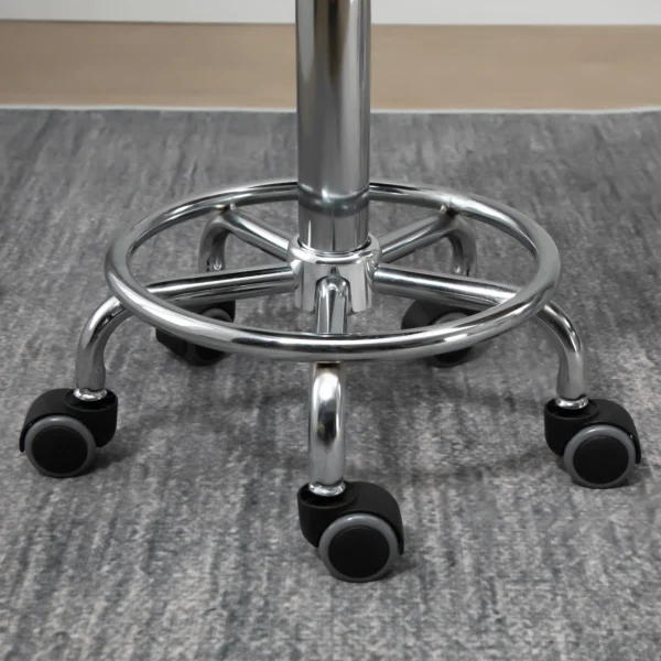Rolkruk Met Rugleuning 57 72 Cm In Hoogte Verstelbaar Draaikruk Voor Kantoor Salon Massage