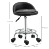 Rolkruk Met Rugleuning 57 72 Cm In Hoogte Verstelbaar Draaikruk Voor Kantoor Salon Massage