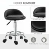 Rolkruk Met Rugleuning 57 72 Cm In Hoogte Verstelbaar Draaikruk Voor Kantoor Salon Massage