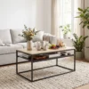 Salontafel Met Opbergruimte, Moderne Industriële Stijl, Woonkamertafel Voor Woonkamer, Slaapkamer, 100 X 59 X 47 Cm, Eik