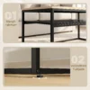 Salontafel Met Opbergruimte, Moderne Industriële Stijl, Woonkamertafel Voor Woonkamer, Slaapkamer, 100 X 59 X 47 Cm, Eik
