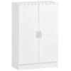 Schoenenkast Met 2 Deuren, 6 Verstelbare Planken, Soft close Scharnieren Voor 21 Paar, Wit