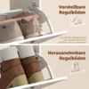 Schoenenkast Met 2 Kleppen, Smalle Schoenenkast Met Lade En Verstelbare Scheidingswanden, Voor 8 Paar Schoenen
