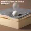 Schommelstoel Met Linnenlook, Lendenkussen, Hoge Rugleuning, Brede Zitting, Dubbele Bekleding, Lichtgrijs