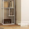 Staande Lamp Met Rekken, Instelbare Helderheid & Kleurtemperatuur Voor Slaapkamer, Kantoor, Woonkamer, Wit