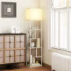Staande Lamp Met Rekken, Instelbare Helderheid & Kleurtemperatuur Voor Slaapkamer, Kantoor, Woonkamer, Wit