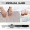 Thuiswerkstoel Bureaustoel Met Linnenlook, In Hoogte Verstelbaar, Kleermakersstoel Draaistoel Met Kantelfunctie, Beige