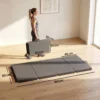 Trainingsmat, Opvouwbare Fitnessmat Sportmat Met Handvatten Gymnastiekmat Grijs, 180 X 80 X 5 Cm