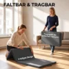 Trainingsmat, Opvouwbare Fitnessmat Sportmat Met Handvatten Gymnastiekmat Grijs, 180 X 80 X 5 Cm