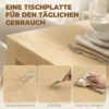 Uitschuifbare Eettafel Voor Kleine Ruimtes, Om Te Bouwen Tot Console, Zitplaatsen Voor 10 Personen, Lichtbruine Houtlook