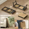 Verstelbare Bedtafel, Laptoptafel Met Lade, Opvouwbaar Voor Sofa Werken Bed, Eiken