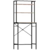 Wasmachinerek Badkamerrek Met Droogstang, 3 Niveaus Voor Badkamer, Wasruimte, 67 X 40 X 161,8 Cm, Bruin