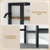 Wasmachinerek Badkamerrek Met Droogstang, 3 Niveaus Voor Badkamer, Wasruimte, 67 X 40 X 161,8 Cm, Bruin