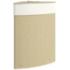 Wasmand In Hoekontwerp, Bamboe Vlechtwerk, 55 Liter, Stoffen Zak, Metalen Frame, Crème