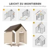 Weerbestendig Hondenhok 88 X 79 X 89 Cm Verhoogde Hondengrot Met Opklapbaar Asfaltdak, Grondankers