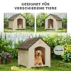 Weerbestendig Hondenhok 88 X 79 X 89 Cm Verhoogde Hondengrot Met Opklapbaar Asfaltdak, Grondankers