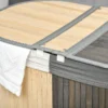 100 L Wäschekorb Mit Deckel, Griff, 2 Abschnitte, Herausnehmbarer Wäschesack, Für Schlafzimmer, Bambus Grau+Natur
