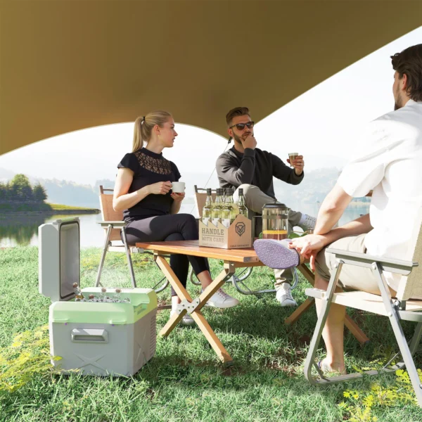 12 Liter Kompressor Kühlbox Elektrische Kühlbox Mit Anschluss Kühlhaltefunktion Grau+Grün
