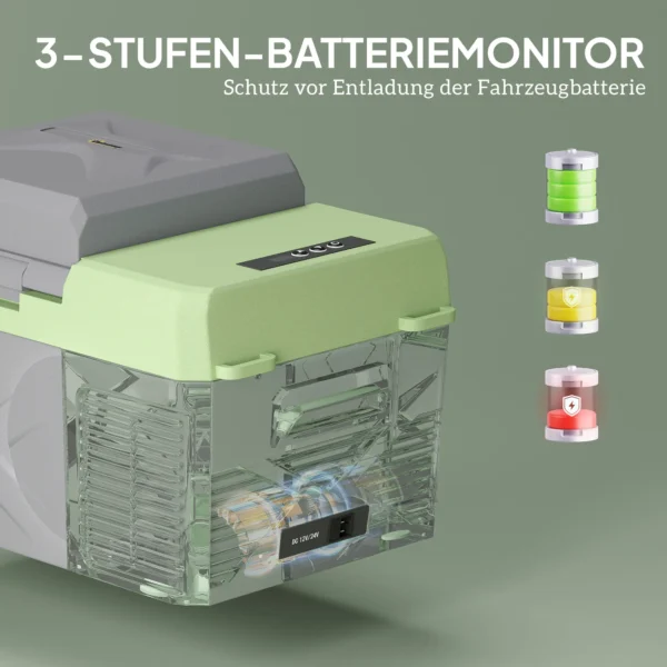 12 Liter Kompressor Kühlbox Elektrische Kühlbox Mit Anschluss Kühlhaltefunktion Grau+Grün