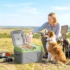 12 Liter Kompressor Kühlbox Elektrische Kühlbox Mit Anschluss Kühlhaltefunktion Grau+Grün