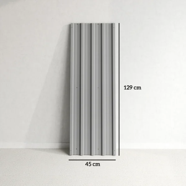 12 Stück Trapezblech 129x45cm 7m² Verzinkt Dachblech 0,25 Mm Wetterfest Profilblech Hellgrau