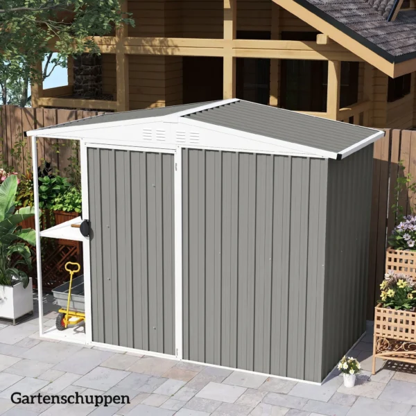 12 Stück Trapezblech 129x45cm 7m² Verzinkt Dachblech 0,25 Mm Wetterfest Profilblech Hellgrau