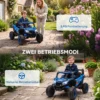 12V Elektroauto Für Kinder, Fernbedienungsfunktion, Gurt, Hupe, LED Lichter, USB Port, Für 3 5 Jahre, Blau