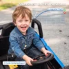 12V Elektroauto Für Kinder, Fernbedienungsfunktion, Gurt, Hupe, LED Lichter, USB Port, Für 3 5 Jahre, Blau