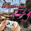 12V Elektroauto Für Kinder, Fernbedienungsfunktion, Gurt, Hupe, LED Lichter, USB Port, Für 3 5 Jahre, Rosa