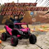 12V Elektroauto Für Kinder, Fernbedienungsfunktion, Gurt, Hupe, LED Lichter, USB Port, Für 3 5 Jahre, Rosa