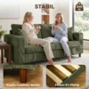 2 Sitzer Cordsofa Mit Breiter Tiefer Sitzfläche Und Federkernpolster, Grün