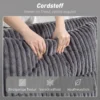 2 Sitzer Sofabett, Cordbezug, Zum Schlafsofa Umwandelbar, 2 Kissen, Seitentaschen, 157 X 190 Cm, Dunkelgrau