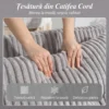 2 Sitzer Sofabett, Cordbezug, Zum Schlafsofa Umwandelbar, 2 Kissen, Seitentaschen, 157 X 190 Cm, Hellgrau