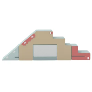 2 teiliges Schaumstoff Bausteine Für Kleinkinder Mit Abnehmbaren Bezügen, Indoor Kletter Und Krabbelspielset, Blau
