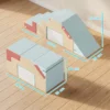 2 teiliges Schaumstoff Bausteine Für Kleinkinder Mit Abnehmbaren Bezügen, Indoor Kletter Und Krabbelspielset, Blau