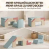 2 teiliges Schaumstoff Bausteine Für Kleinkinder Mit Abnehmbaren Bezügen, Indoor Kletter Und Krabbelspielset, Blau