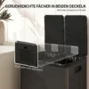 2 X 28 L Doppelmülleimer, Pedalöffnung, Leicht Zu Reinigen, Edelstahl, Kunststoff, Schwarz