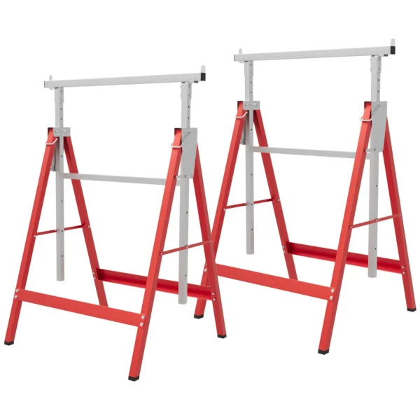 2 X Gerüstbock, Unterstellbock, Stahl, Rot