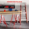 2 X Gerüstbock, Unterstellbock, Stahl, Rot