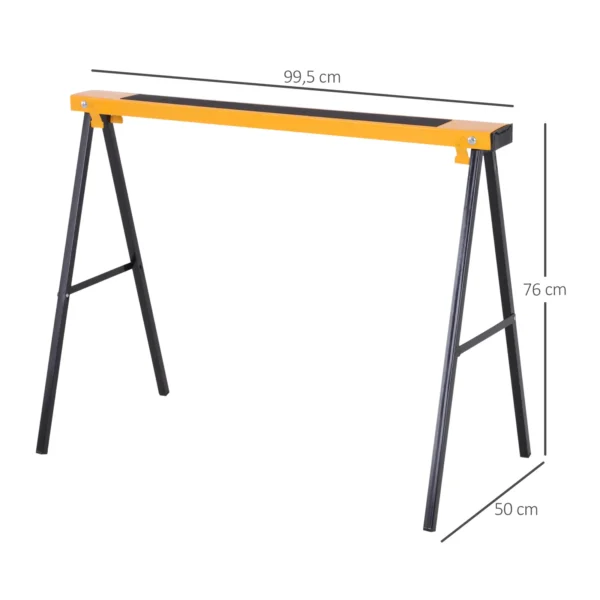 2er Set Arbeitsbock, Handwerks Ständer, Bis Zu 250 Kg Belastbar, Metall, Gelb